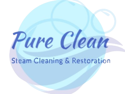 A logo for pure clean steam cleaning and restoration