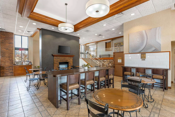 Hotel front desk reception area