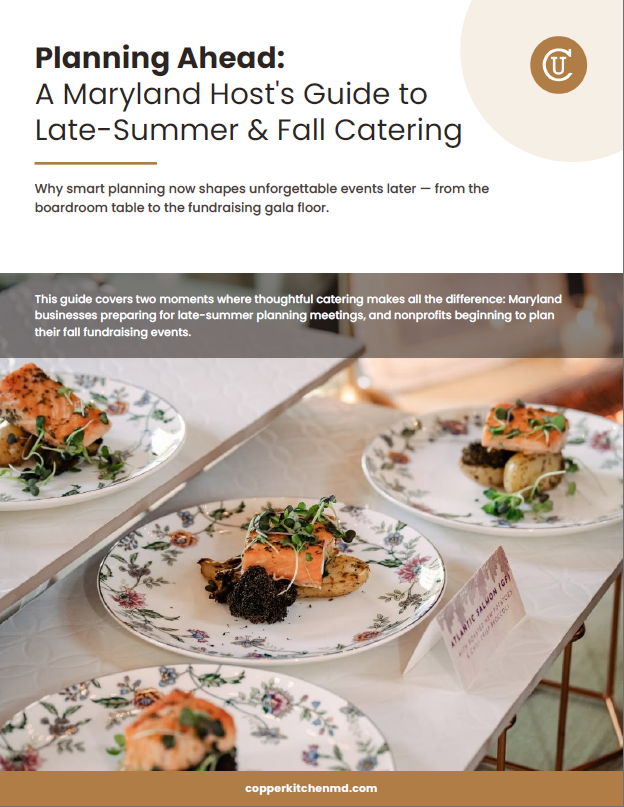 Guide for gluten-free catering, showing food and explaining the process and requirements.