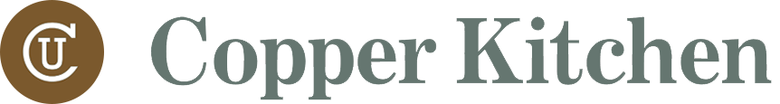 Logo: Copper Kitchen, a food service establishment. Brown circular logo with