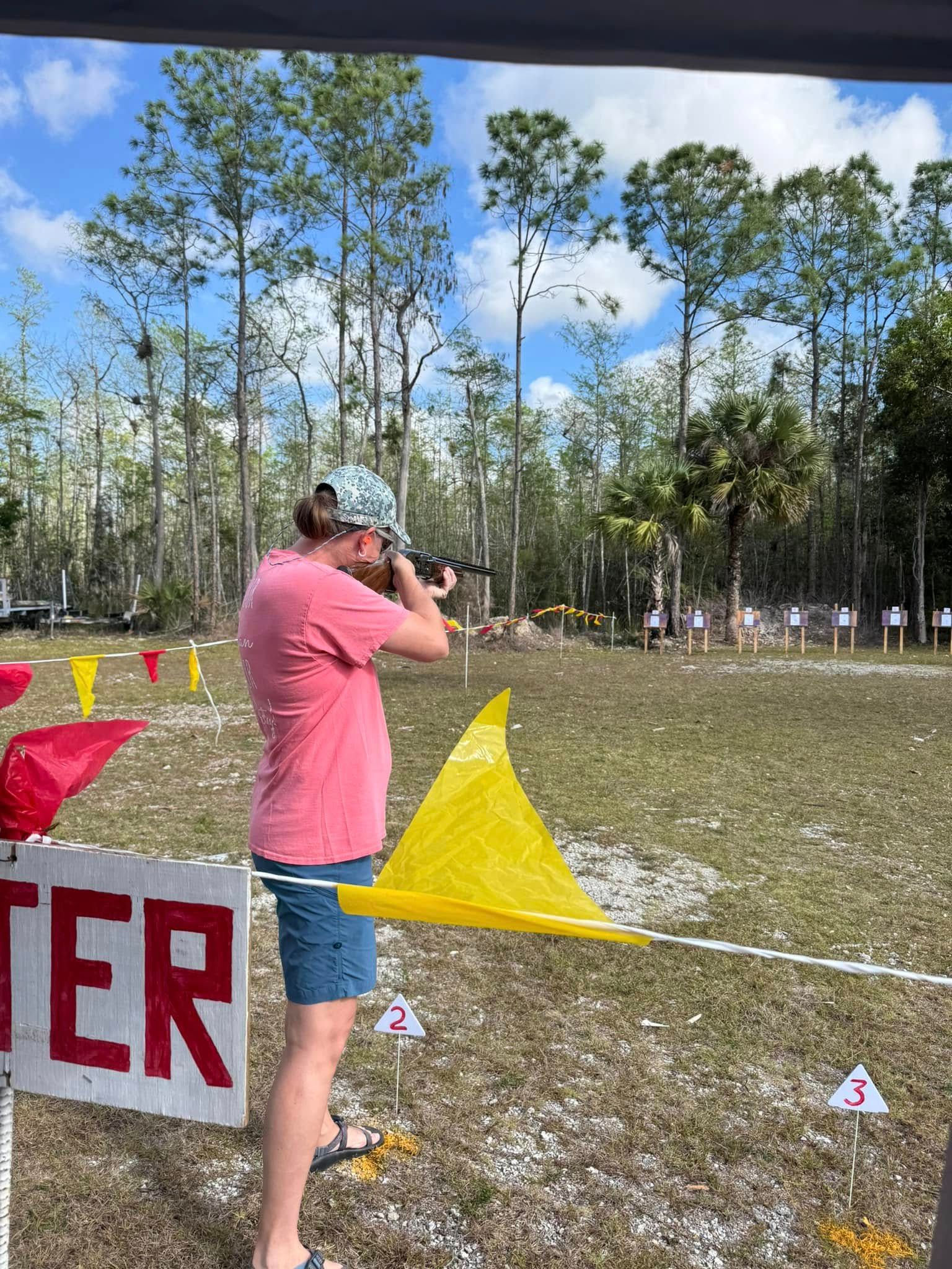 man shooting a gun