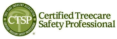 Logo for Certified Treecare Safety Professional from the Tree Care Industry Association. Green and white.