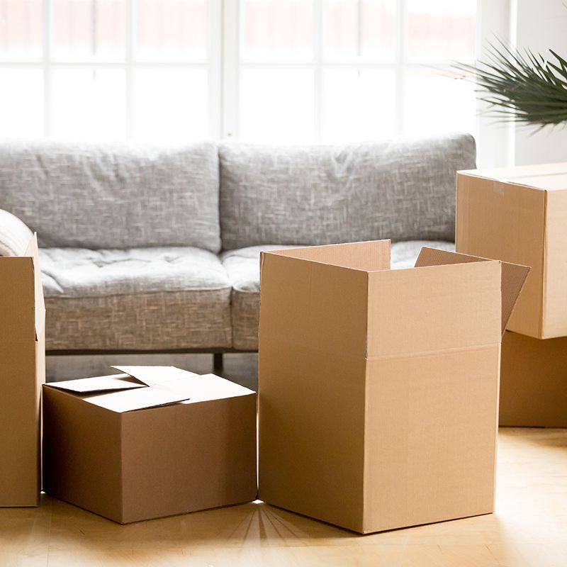 Boxes In Living Area