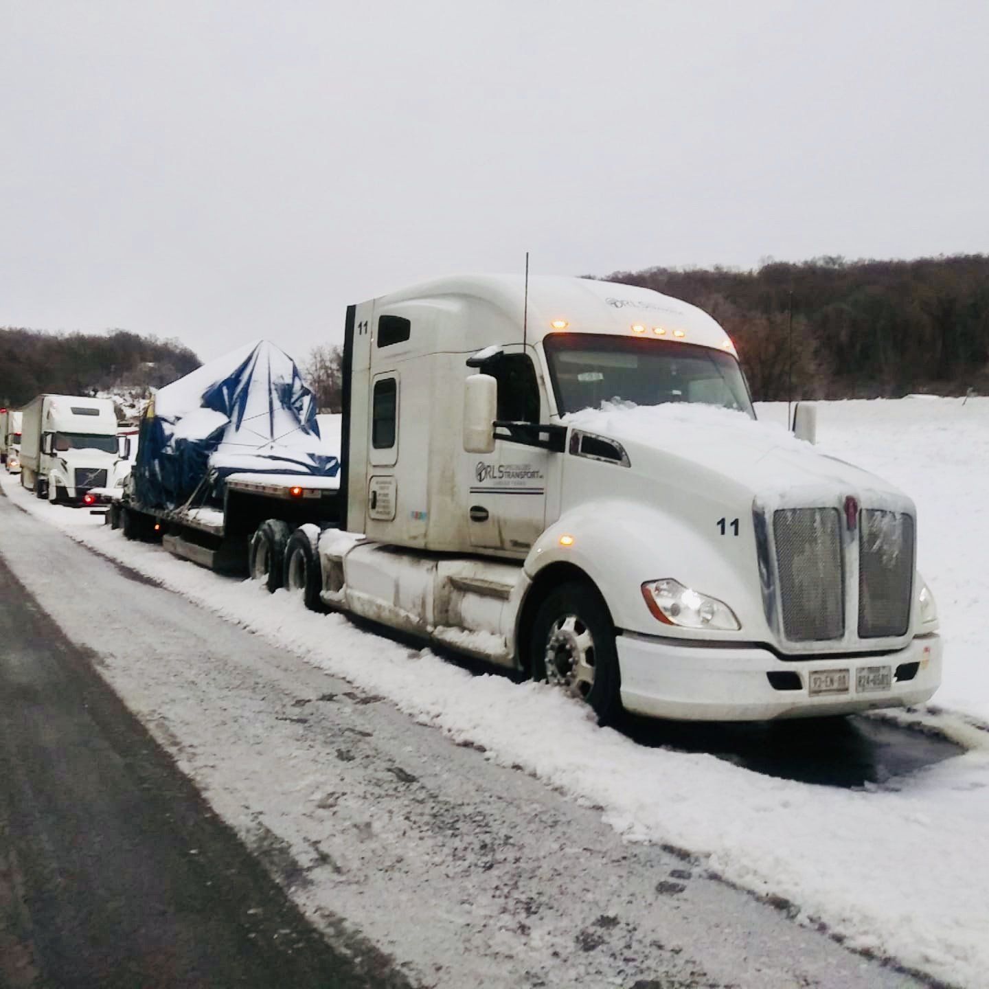 Flatbed Carrier in the Snow