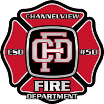 The Channelview fire department has a red and black logo