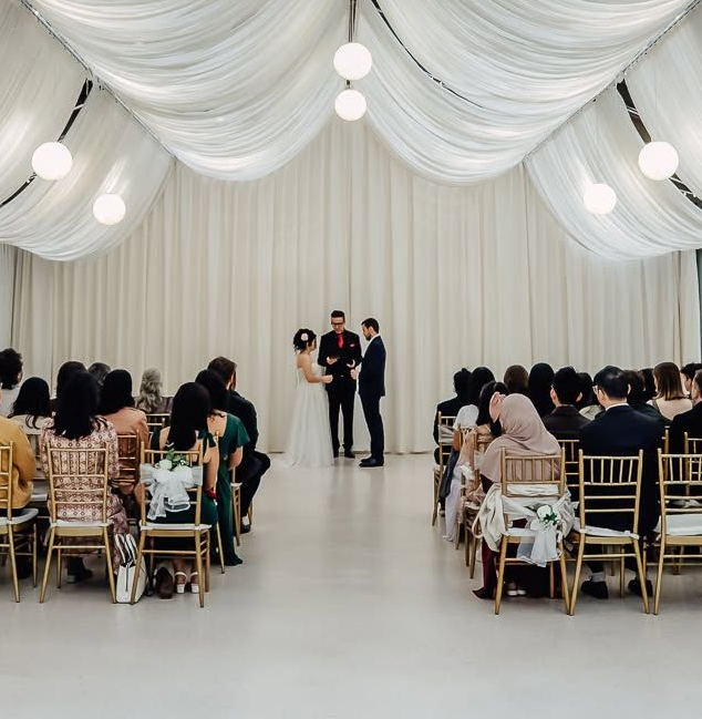 Jay Allen officiating a wedding ceremony