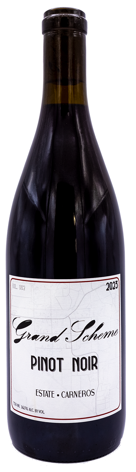 2022 Estate Carneros Pinot Noir wine with a white label on a white background.