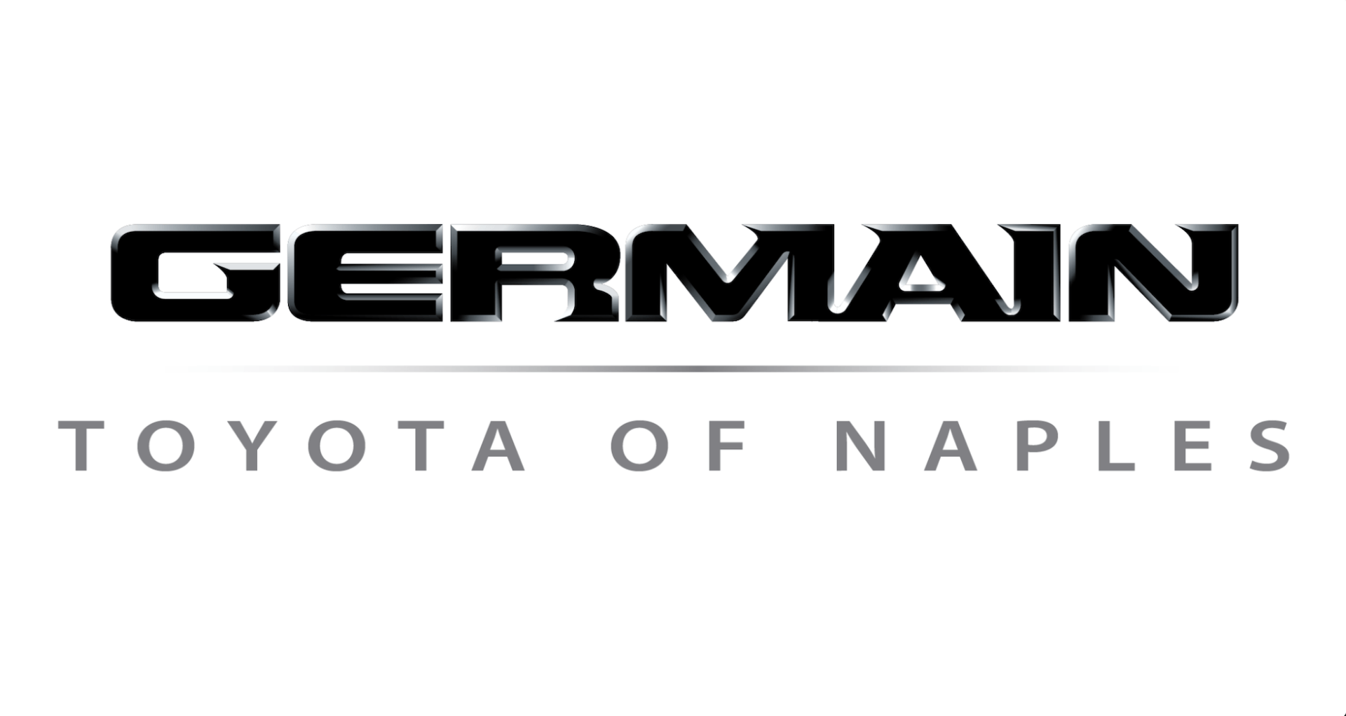 Germain Toyota of Naples logo. Black text on white background.