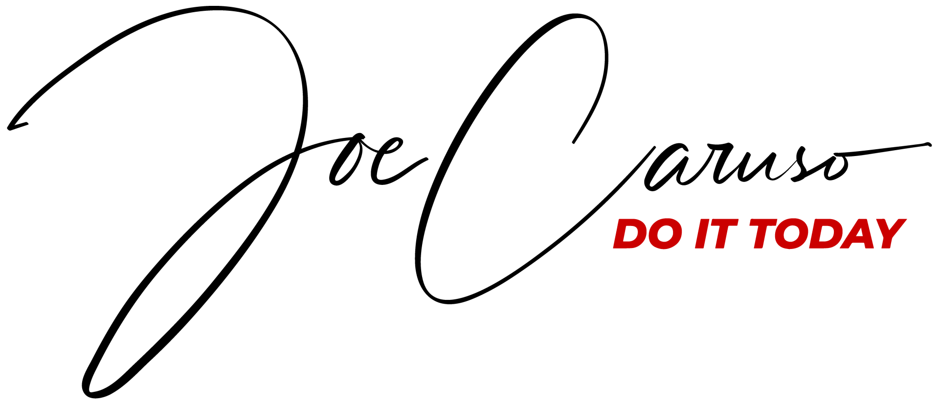 Joe Caruso signature with the words