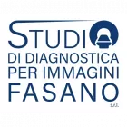 Studio di Diagnostica per Immagini Fasano logo in blue and white with a medical icon