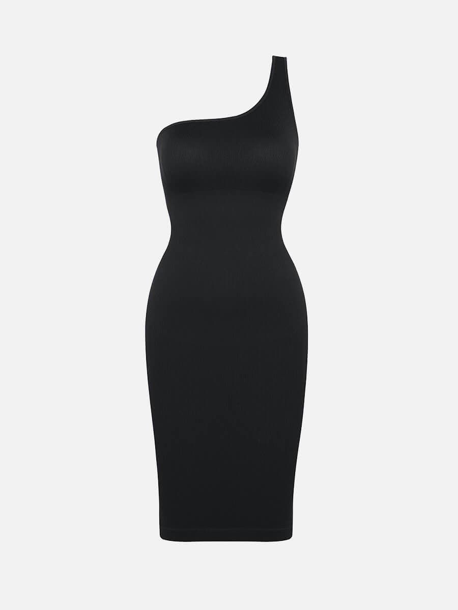 Seamless One-Shoulder Slanted Neck Shaper Dress