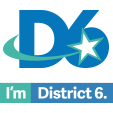 Greeley-Evans School District 6.The logo for d6 i 'm district 6.
