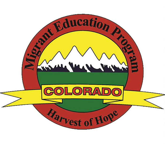 A logo for the migrant education program in colorado