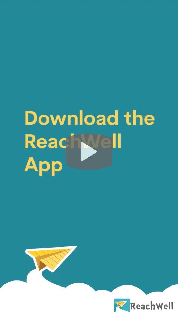 A blue background with the words download the reachwell app