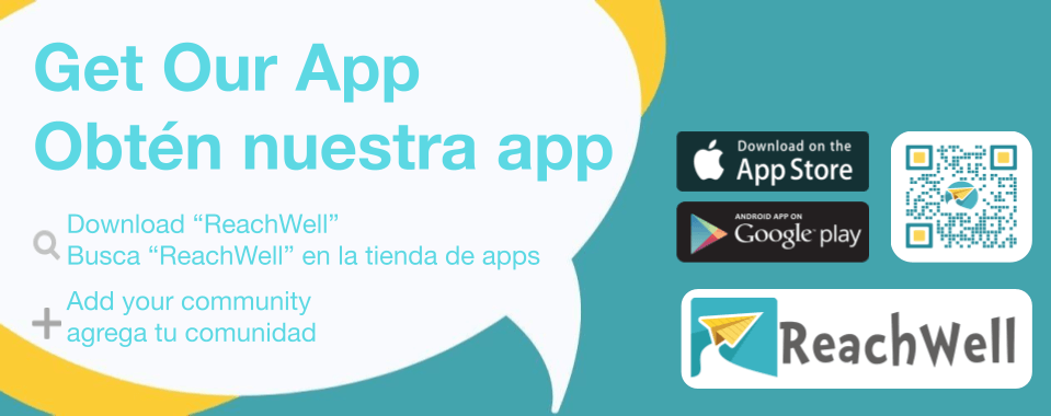 A poster that says `` get our app obten nuestra app ''
