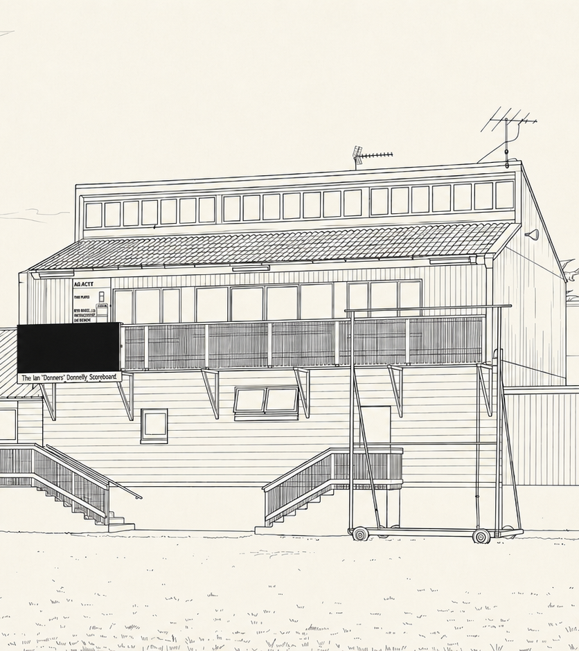Pencil sketch of Suburbs New Lynn Clubrooms