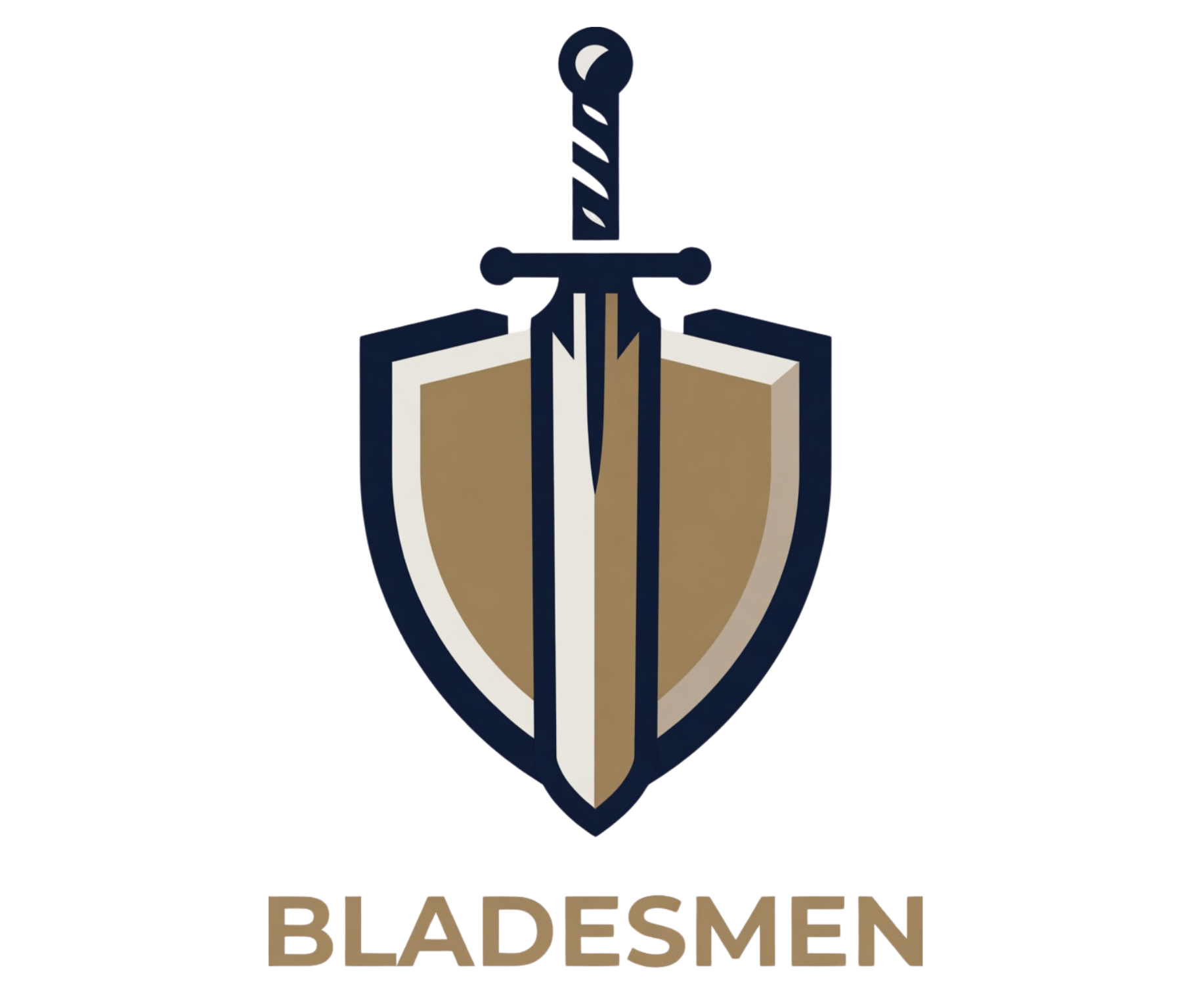 Sword and shield logo with the word “BLADESMEN” below