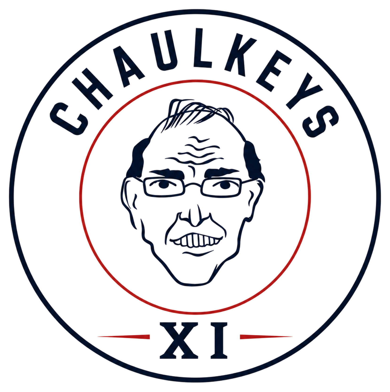 BlueCaps Cricket Club logo with batsman graphic in blue and white