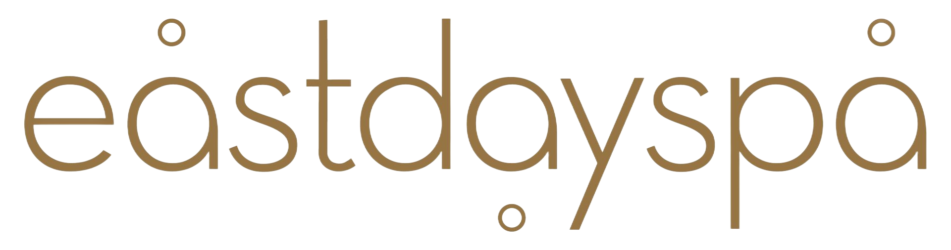Eastday Spa logo in gold lowercase text on a white background.