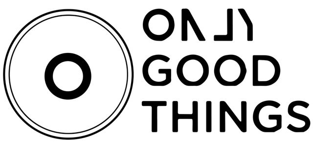 Black-and-white logo with concentric circles and the words “ONJI GOOD THINGS” in bold text.