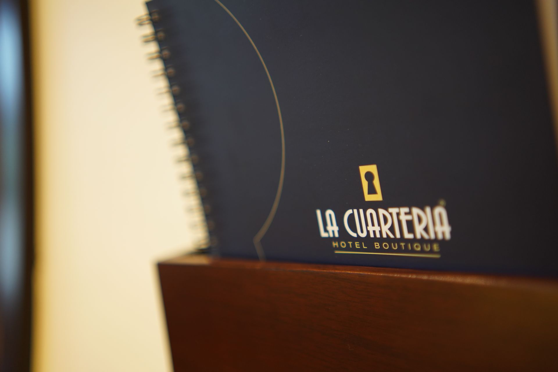 A black book with the word la quarteria on it