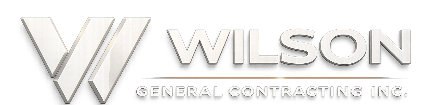wilson general contracting logo in white