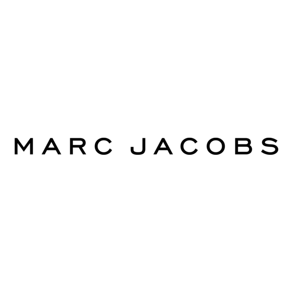 Texto "MARC JACOBS" en negro sobre fondo blanco