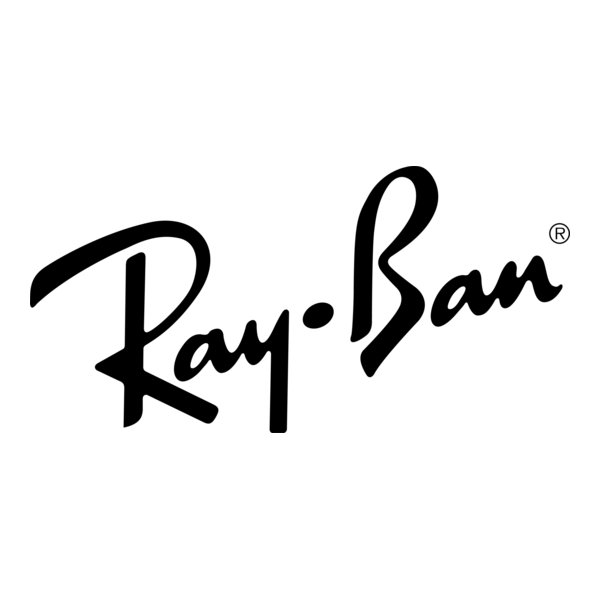 Logotipo de Ray-Ban en letras negras sobre fondo blanco.