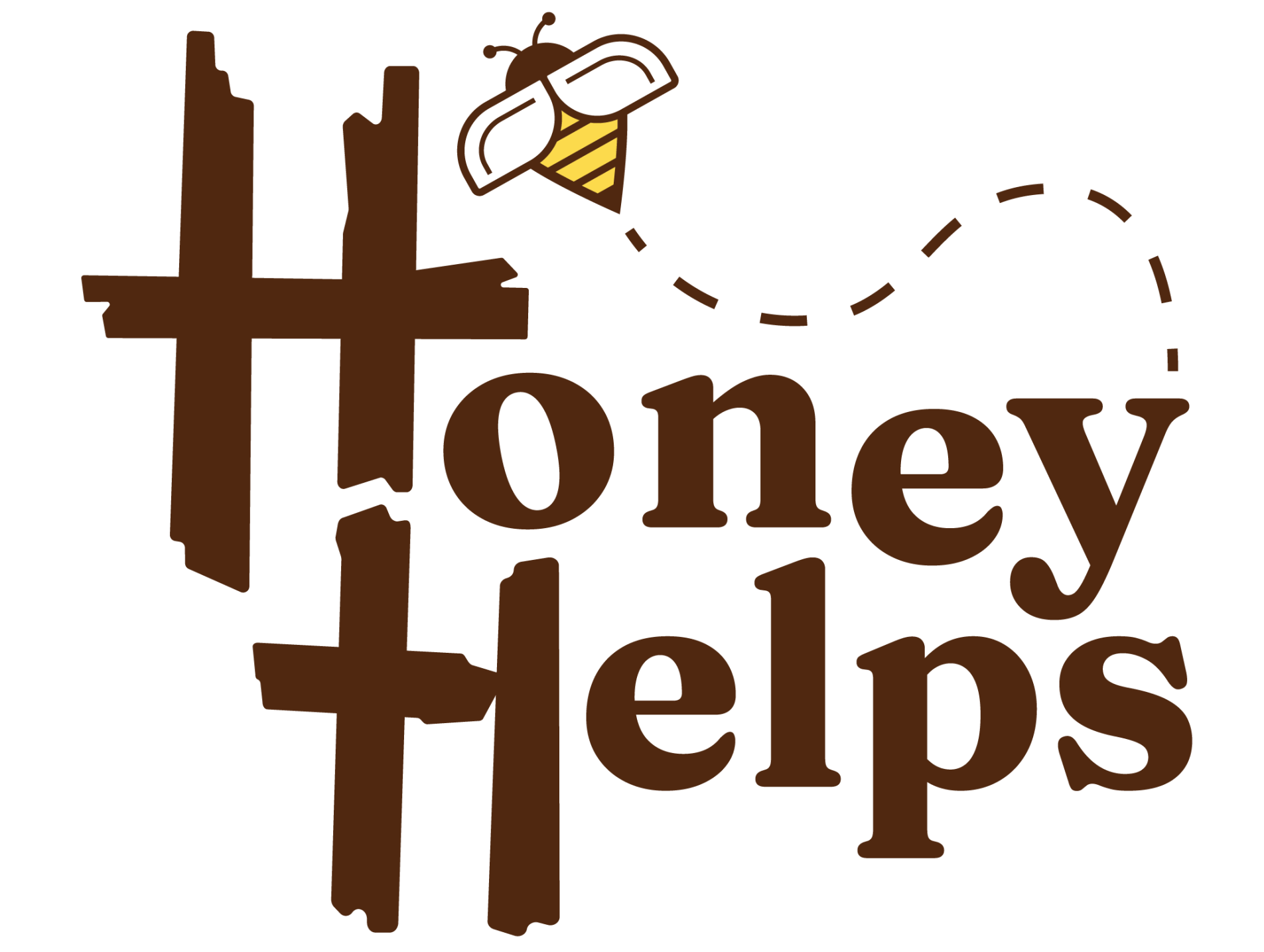 Honey Helps logo with a friendly bee icon, representing honey-powered fundraising and community impact