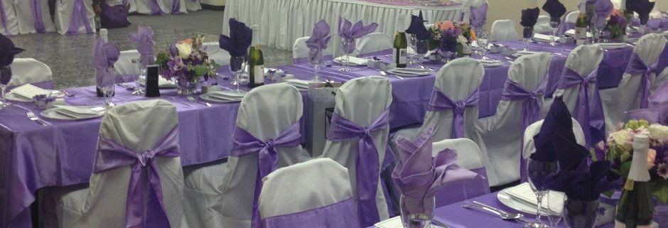 Purple theme tables and chairs Purple theme tables and chairs