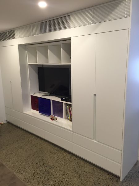 Closed White Cabinets — Innovative Design in Salamander Bay, NSW