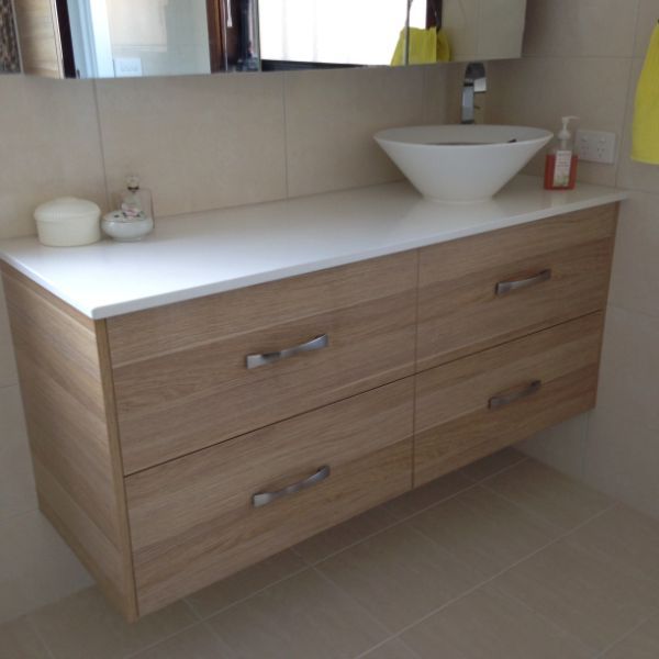 Wooden Drawers in Bathroom — Innovative Design in Salamander Bay, NSW
