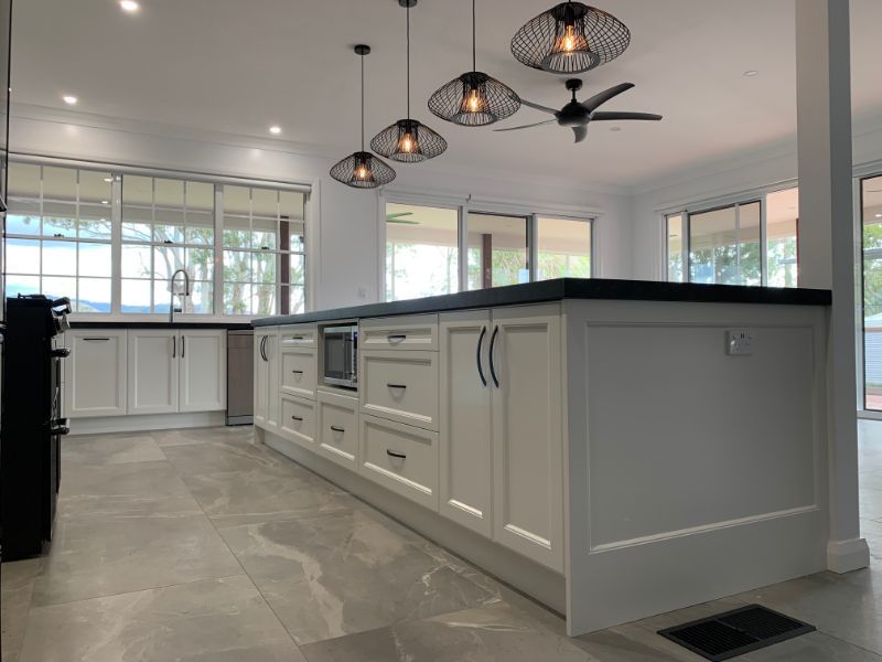 Long Bench with Drawers and Cabinets — Innovative Design in Salamander Bay, NSW