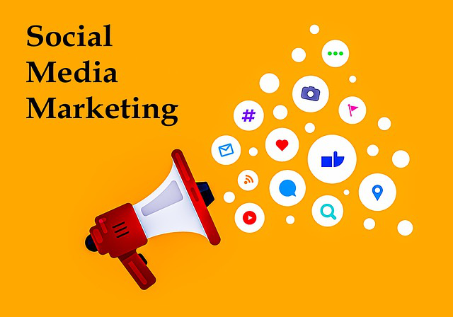 illustration of social media marketing alert
