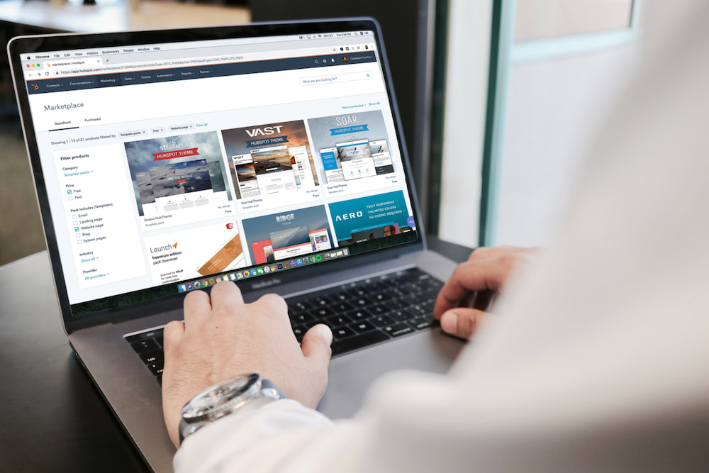 a man creating a website.
