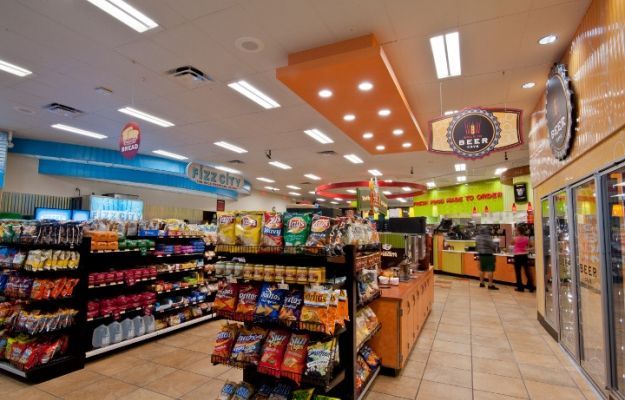 photograph of a convenience store interior