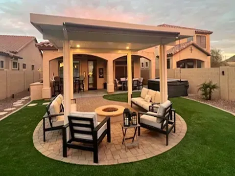 Fire Pit Modern Desert Landscapes - East Valley Landscapers in Arizona