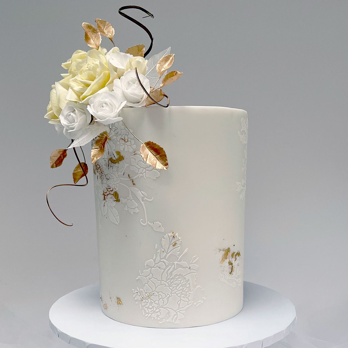 Golden wedding Anniversary cake Bramhall