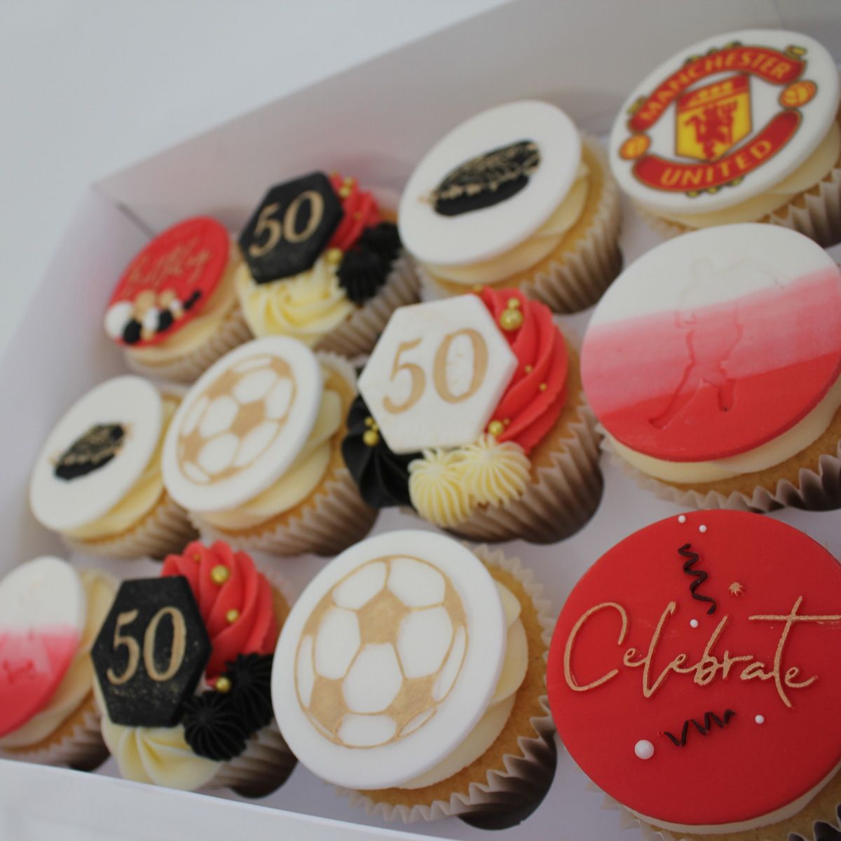 Football birthday cupcakes Bramhall