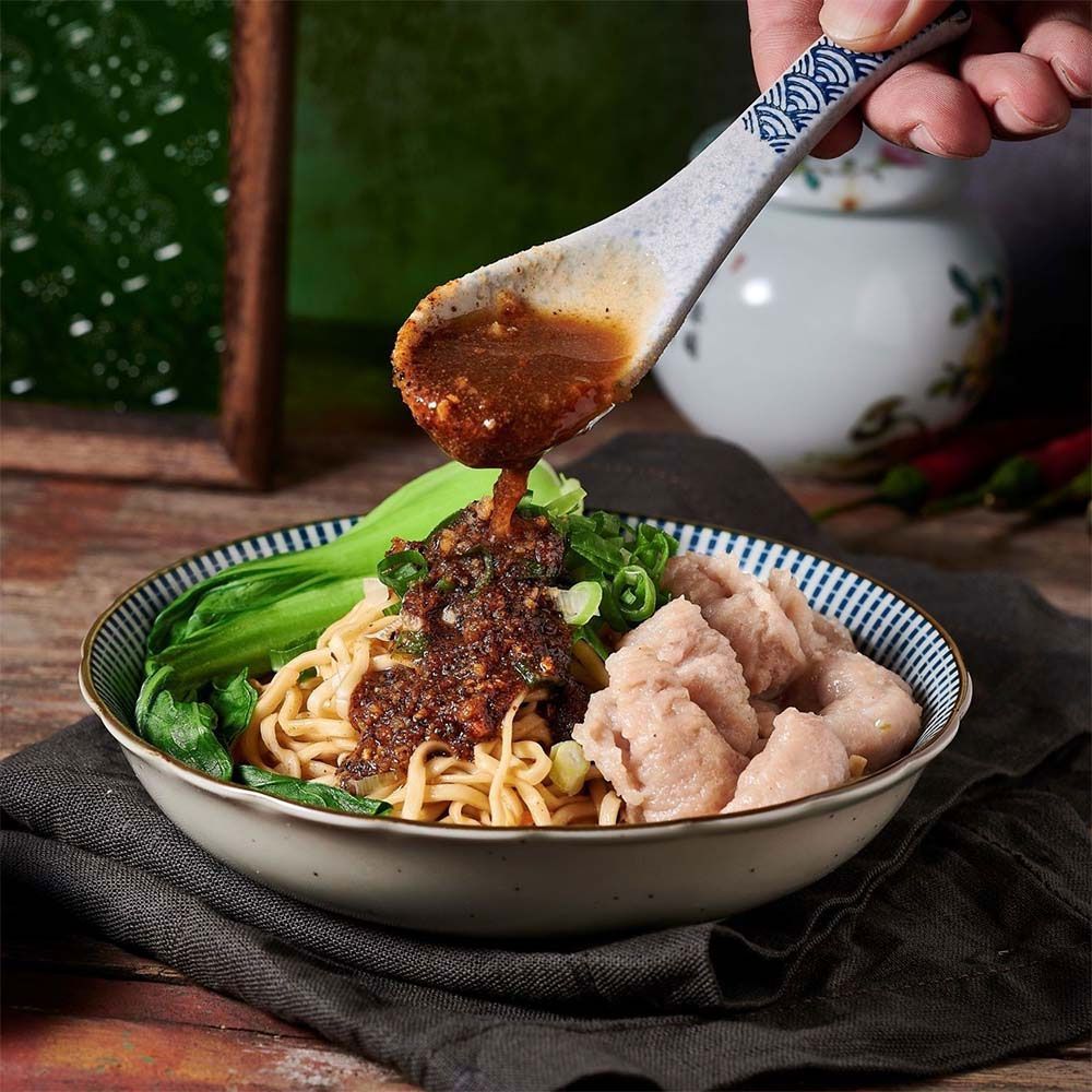 【台南陳家汕頭意麵】魚冊魚餃乾拌麵 4盒入