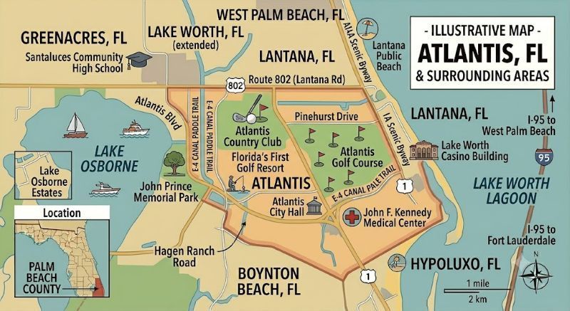 Atlantis FL Map