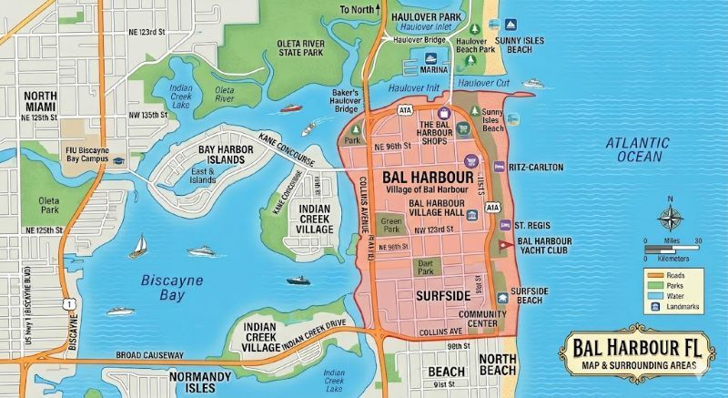 Bal Harbour FL Map