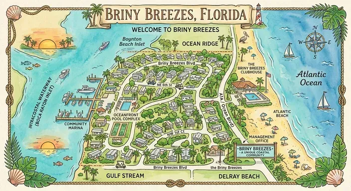 Briny Breezes FL Map