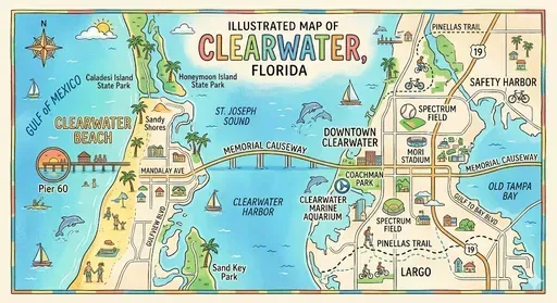 Clearwater FL Map
