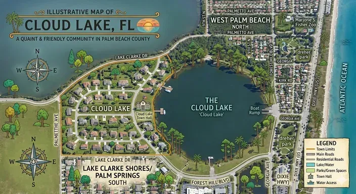 Cloud Lake FL Map