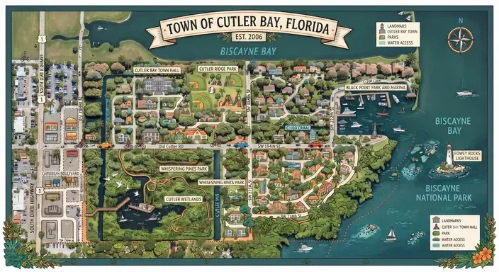 Cutler Bay FL Map