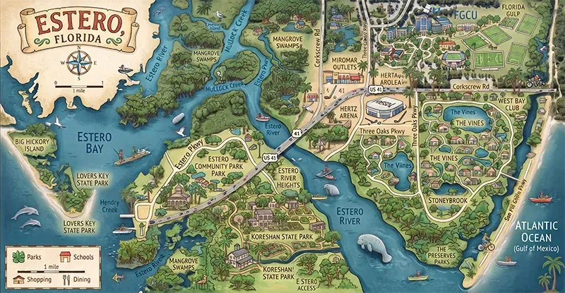 Estero FL Map