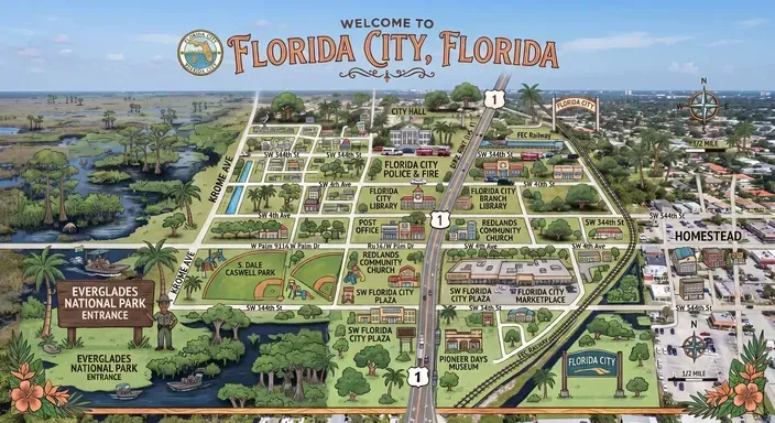 Florida City Map