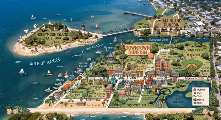 Map of Dunedin FL