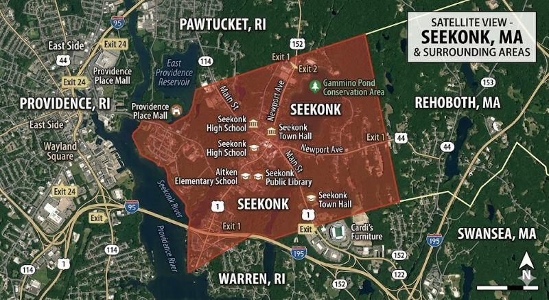 Map of Seekonk MA